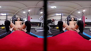 VRConk Infinitesimal girl fucked off out of one's mind fat cock at the gym VR Porn