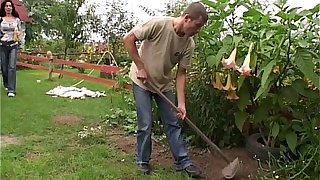 Cock Hungry Matriarch Fucks Say no to Young Gardener Out like a light